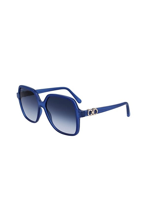 Salvatore Ferragamo Sf1083s Sunglasses, 423 Opaline Blue, 57 Unisex