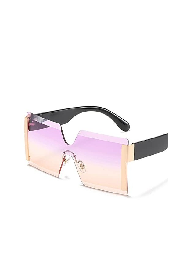 DieffematicTYJ Lunette De Soleil Lunettes de Soleil carrées Femmes Mode de Luxe Rose Rouge Clair Petit lentille personnalité