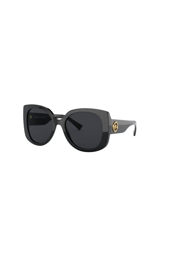Versace 0VE4387 Lunettes de Soleil, Black/Grey, 56/19/140 Femme