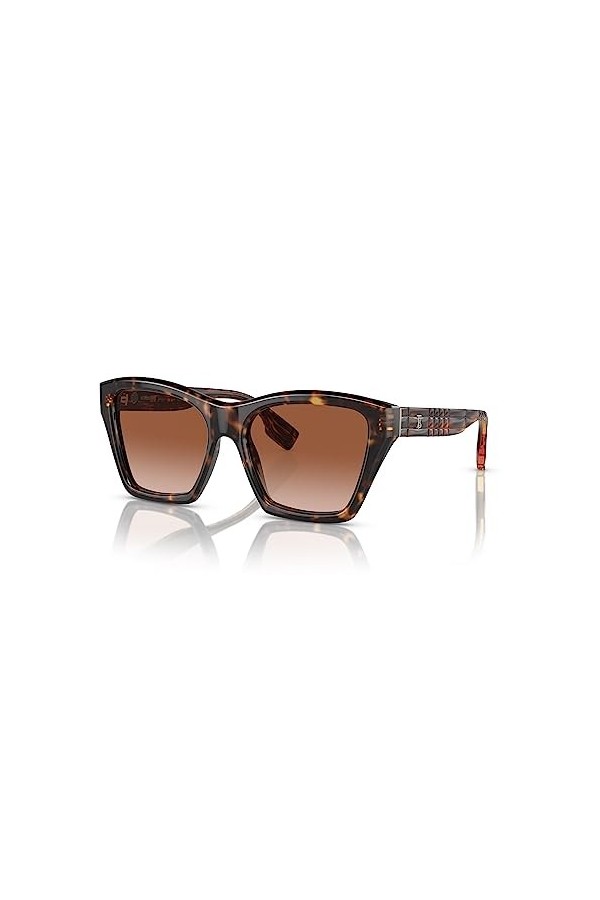 BURBERRY Lunettes de soleil ARDEN BE 4391 Dark Havana/Brown Shaded 54/17/140 femme, Dark Havana/Brown Shaded