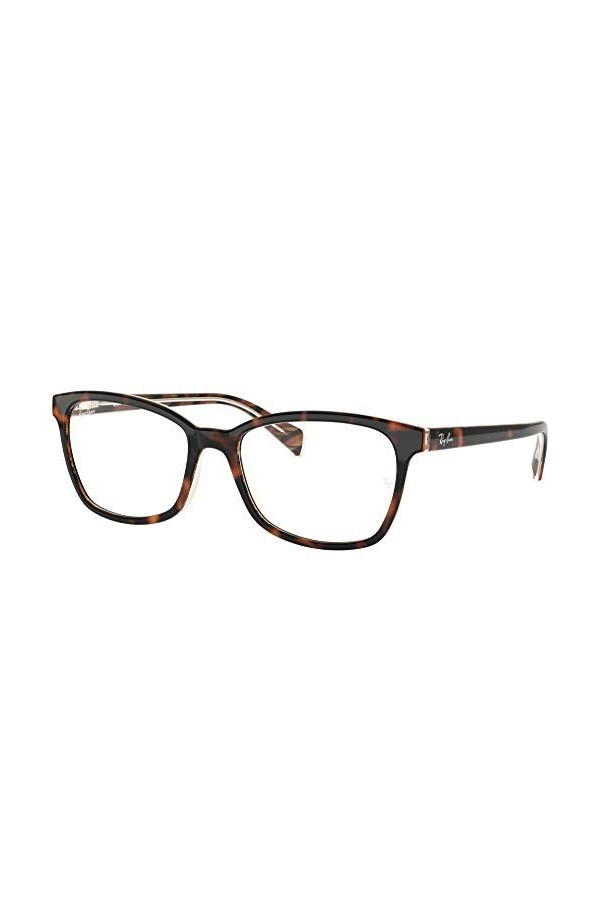 Ray-Ban 0RX5362 Lunettes de Soleil, Noir Top Black/Dark Brown/Yellow , 52.0 Femme