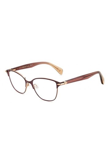 rag & bone Rnb3049 Lunettes de Soleil, Bordeaux, 52 Femme