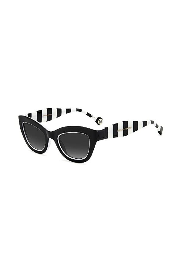 Carolina Herrera Her 0086/s Sunglasses, 80S/9O Black White, 51 Unisex