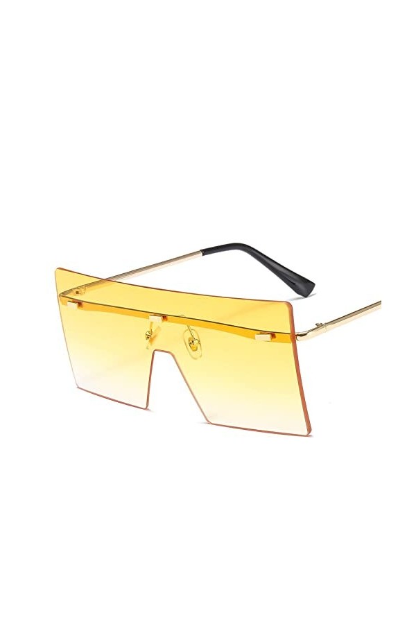 DieffematicTYJ Lunette De Soleil Lunettes de Soleil Marron surdimensionnées Femmes rétro Lunettes de Soleil Vintage Luxe Lune