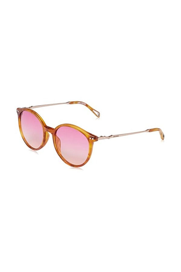 Zadig & Voltaire Szv322 Lunettes de Soleil, Noir Brillant, 52 Femme