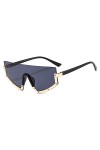 DieffematicTYJ Lunette De Soleil Demi-Image personnalisée Hommes dune pièce lentille lentille Lunettes de Soleil surdimensio