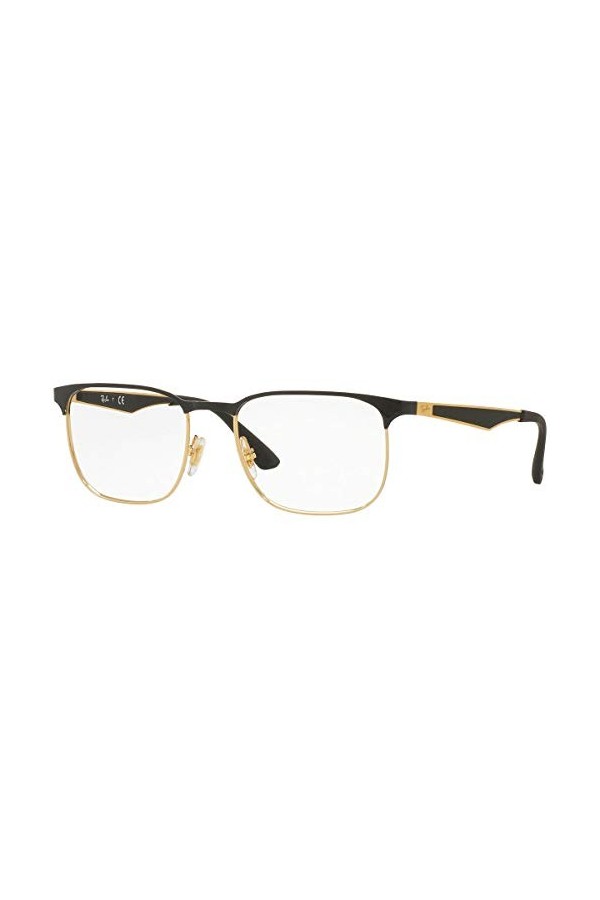 Ray-Ban 0RX 6363 2890 52 Lunettes de Soleil, Or Gold Top on Black , Mixte Adulte