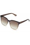 MARTHA STEWART Ms140 Lunettes de soleil carrées pour femme avec protection UV 148 mm, Marron délavé