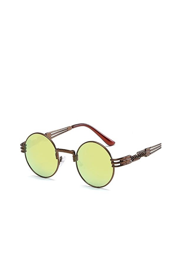 DieffematicTYJ Lunette De Soleil Lunettes de Soleil for Les Yeux Chat Femmes Vintage métal Lunettes réfléchissantes for Femme