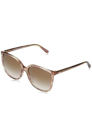 Michael Kors MK2137U Lunettes de soleil carrées pour femme + ensemble avec kit de lunettes iWear Designer, Rose transparent/m