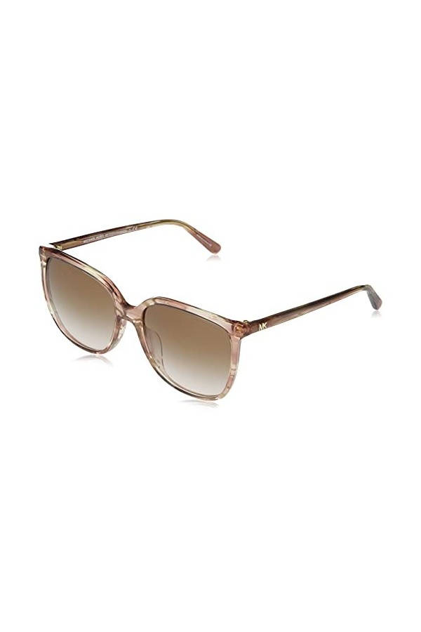 Michael Kors MK2137U Lunettes de soleil carrées pour femme + ensemble avec kit de lunettes iWear Designer, Rose transparent/m