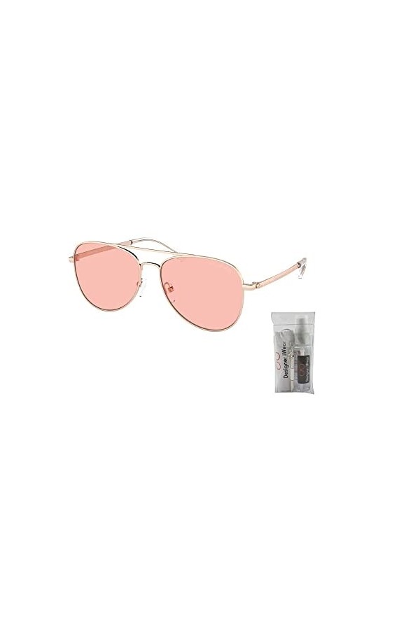 San Diego MK1045 11085 Lunettes de soleil pilotes pour femme Transparent/rose clair 60 mm + ensemble avec kit de lunettes iWe