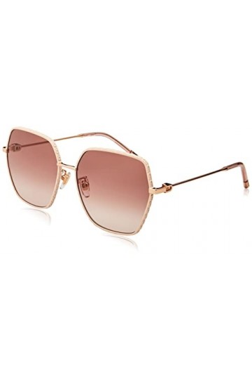 Furla Sfu628 Lunettes de Soleil, Cuivre doré Brillant avec pièces colorées, 59 Femme