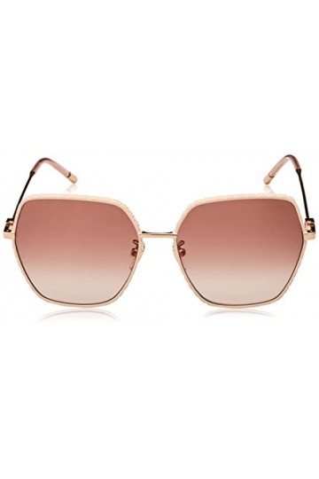Furla Sfu628 Lunettes de Soleil, Cuivre doré Brillant avec pièces colorées, 59 Femme