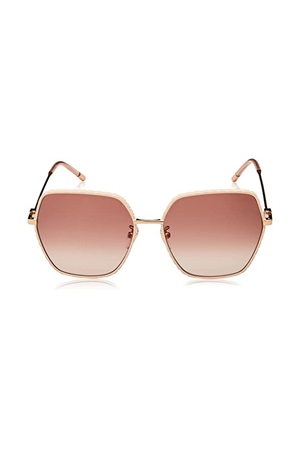 Furla Sfu628 Lunettes de Soleil, Cuivre doré Brillant avec pièces colorées, 59 Femme