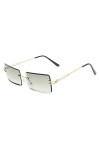 DieffematicMJ Lunettes De Soleil Homme Lunettes de Soleil Rimless Rectangle Femmes Femmes Fashion Square Suns Lunettes de Sol