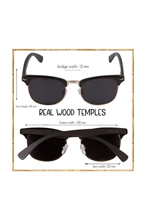 Woodies mixte adulte Lunettes Wayfarer