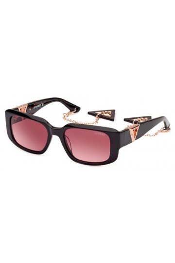 Guess GU7891 Lunettes de Soleil, Noir Brillant, 53/18/140 Femme