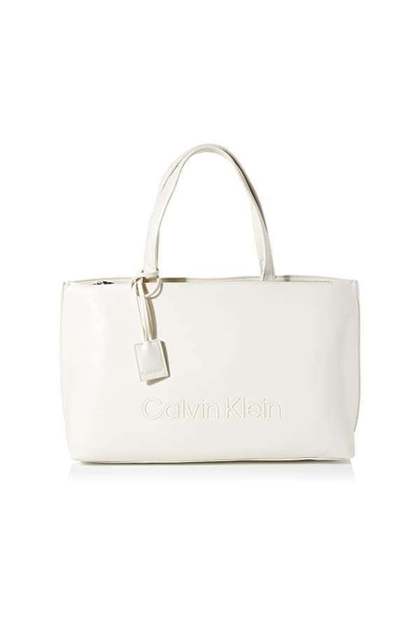 Calvin Klein CK Set Shopper MD, Fourre-Tout Femme, Noir, Taille Unique