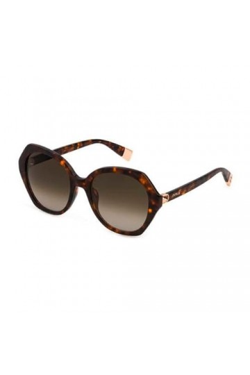 Furla SFU533 Sunglasses, Tartaruga Nero/Marrone LUCIDO, 54 Unisex