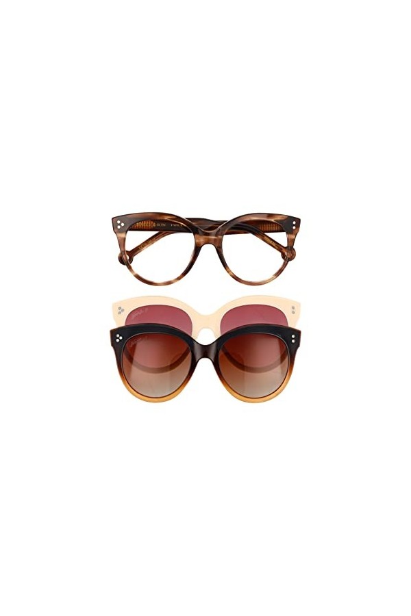 Hally & Son Hs858c02 Lunettes de Soleil, Marron, 53 Femme