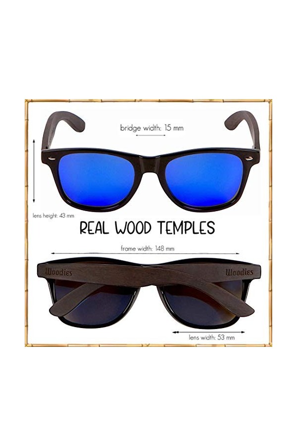 Woodies mixte adulte Lunettes Wayfarer