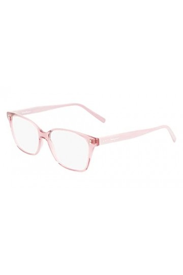 SALVATORE FERRAGAMO Sf2928 Lunettes de Soleil, Rose Transparent, 52 Femme