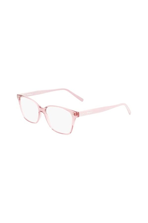 SALVATORE FERRAGAMO Sf2928 Lunettes de Soleil, Rose Transparent, 52 Femme