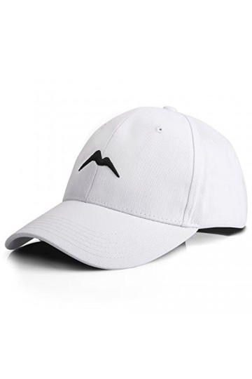 Momoshe Casquette Homme Blanche Femme Ete Blanc Coton Casquettes de Baseball Cap Été Reglable Running Sport Golf Et Hat