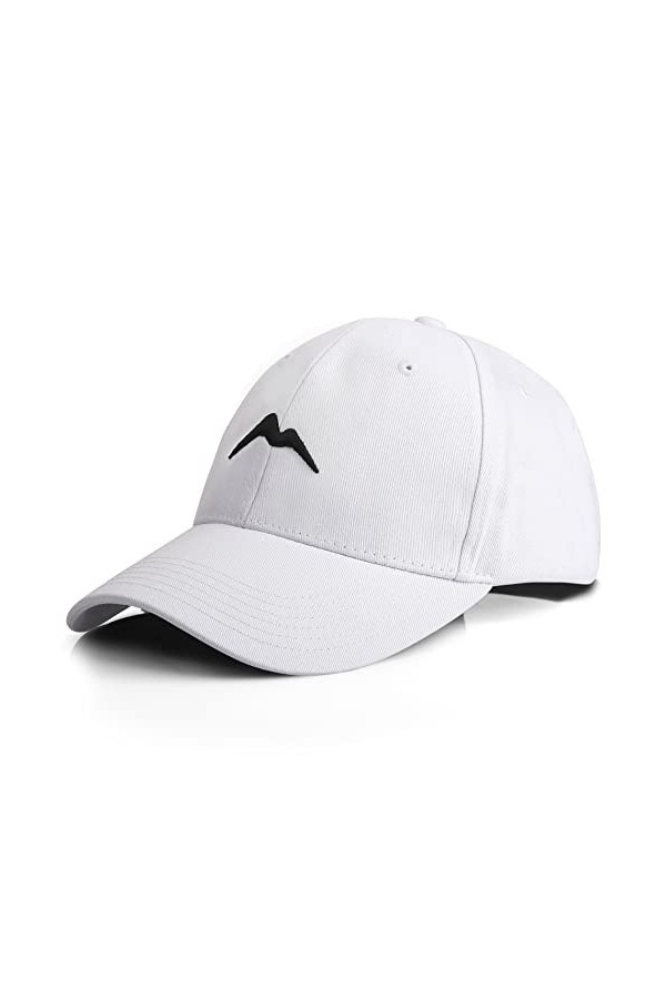 Momoshe Casquette Homme Blanche Femme Ete Blanc Coton Casquettes de Baseball Cap Été Reglable Running Sport Golf Et Hat