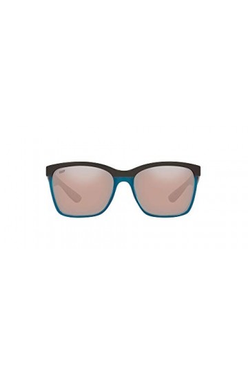 Costa Del Mar Femme Anaa Lunettes de Soleil, Verre de mer océan/cuivre argenté Miroir polarisé 580p, 55 EU
