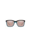 Costa Del Mar Femme Anaa Lunettes de Soleil, Verre de mer océan/cuivre argenté Miroir polarisé 580p, 55 EU