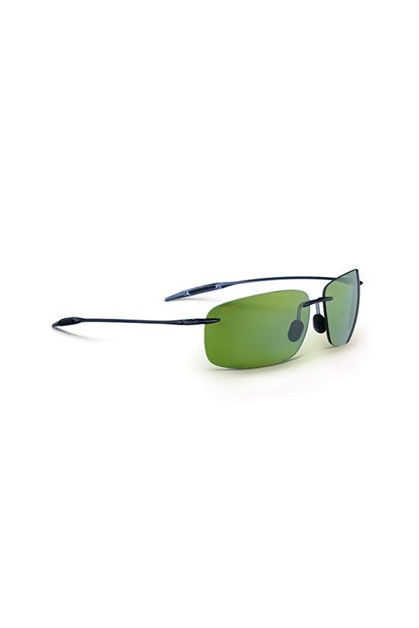 Maui Jim Lunettes de Soleil Breakwall HT422-11 Smoke Grey Green High Transmission Green Polarized
