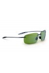 Maui Jim Lunettes de Soleil Breakwall HT422-11 Smoke Grey Green High Transmission Green Polarized
