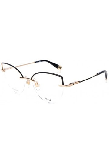 Furla Vfu583 Lunettes de Soleil, Rose Gold with Semi Matt Black Parts, 55 Femme