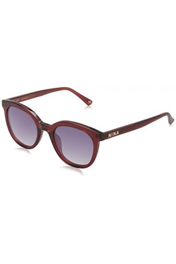 Nina Ricci Snr266 Lunettes de Soleil, Framboise Shiny Transp.Framboise , 50 Femme