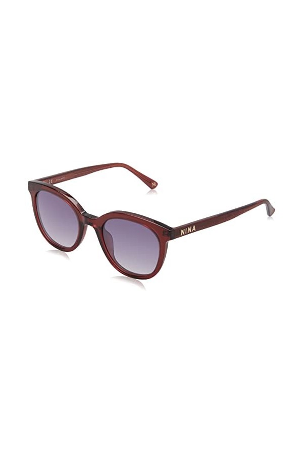 Nina Ricci Snr266 Lunettes de Soleil, Framboise Shiny Transp.Framboise , 50 Femme