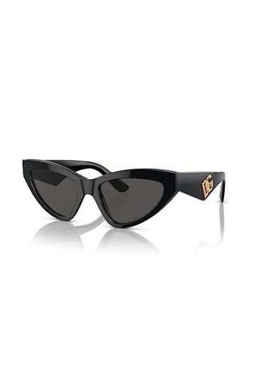 Dolce & Gabbana Lunettes de Soleil DG 4439 Shiny Black/Grey 55/18/145 femme