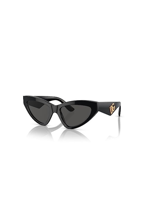 Dolce & Gabbana Lunettes de Soleil DG 4439 Shiny Black/Grey 55/18/145 femme