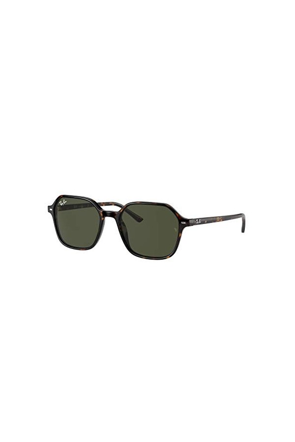 Ray-Ban Lunettes de Soleil, Noir/G-Vert Classique, 53/18/145 Mixte Adulte