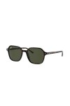 Ray-Ban Lunettes de Soleil, Noir/G-Vert Classique, 53/18/145 Mixte Adulte