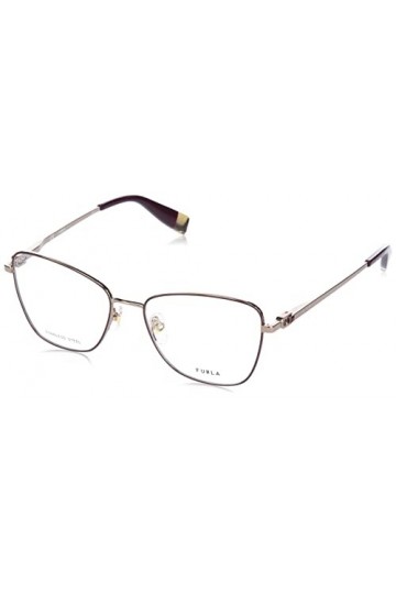 Furla Vfu588 Lunettes de Soleil, Shiny Red Gold W/Bordeaux Parts, 53 Femme