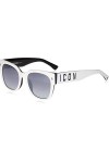 DSQUARED2 ICON Icon 0005/S Lunettes de Soleil, Noir/Gris, 53 Femme