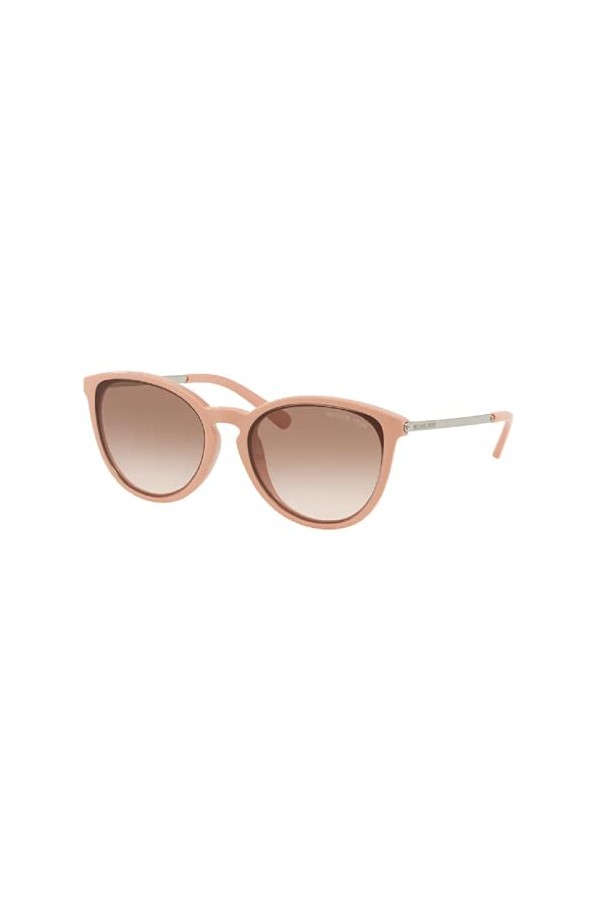 Michael Kors MK20820U Lunettes de soleil rondes pour femme + kit de lunettes gratuit, Dégradé deau de rose / marron clair