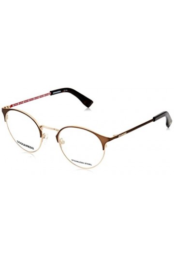 Dsquared D2 0058 Lunettes de Soleil, 01Q/22 Marron doré, 49 Mixte