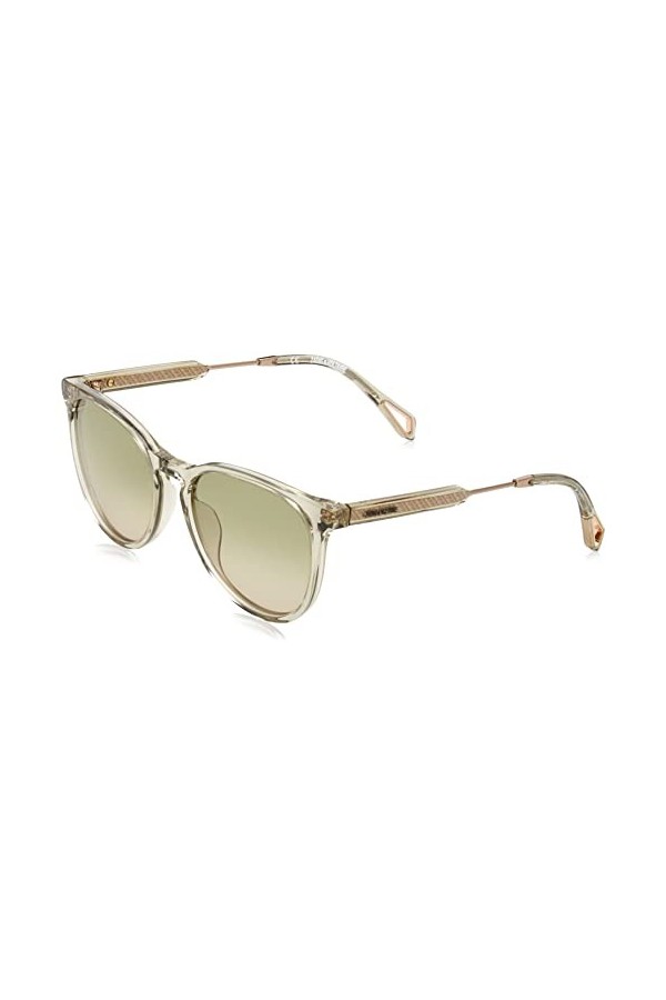 Zadig & Voltaire Szv334 Lunettes de Soleil, Transparent/Vert, 54 Femme