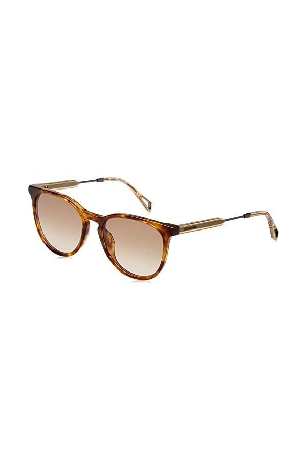 Zadig & Voltaire Szv334 Lunettes de Soleil, Transparent/Vert, 54 Femme