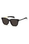 David Beckham DB 7067/f/s Sunglasses, WR7/IR Black Havana, 55 Unisex