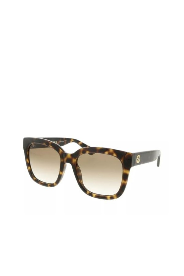 Gucci Lunettes de Soleil GG1338S Havana/Brown Shaded 54/19/140 femme