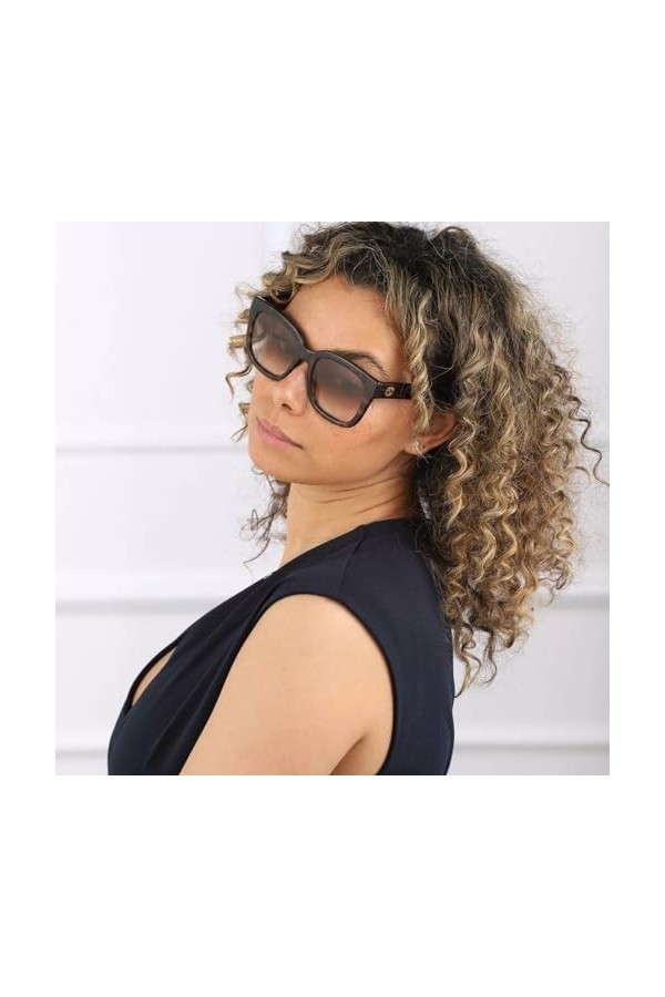 Gucci Lunettes de Soleil GG1338S Havana/Brown Shaded 54/19/140 femme